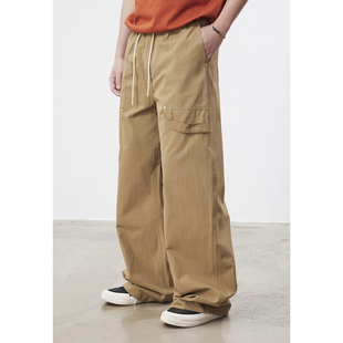 复古宽松阔腿百搭直筒休闲长裤 裤 子男女 26SS侦查口袋工装 UHUZZ
