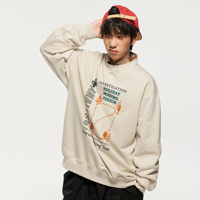 UHUZZ假日失踪圆领卫衣