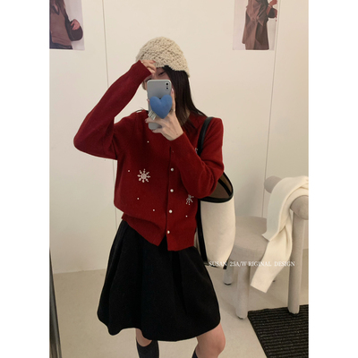 SUSAN-节日出图神器氛围宠儿冬重工雪花设计保暖毛衣9093s