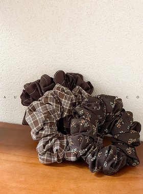 FUNCOCO｜韩系碎发复古甜美小肠圈文艺范棉麻高级感头绳大肠发圈