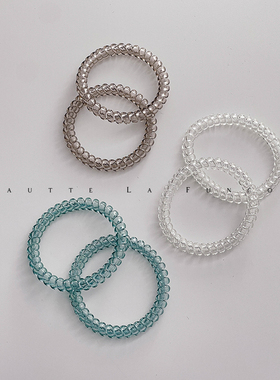 显发量多不伤发电话线发圈女2024年电话绳发绳高级感无痕弹力皮筋