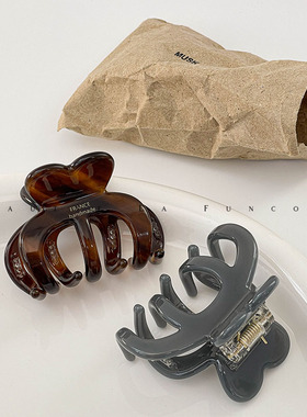 加厚醋酸~简约发夹女后脑勺气质网红抓夹小号高级感发量少鲨鱼夹