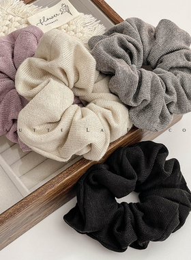 日本高级针织质感百搭简约大肠发圈绑头发网红发绳ins气质发圈女