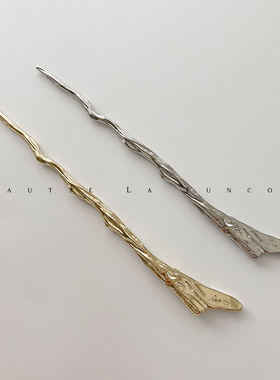 出口日本小众设计簪子女简约现代古风发簪金属盘发发钗新中式钗子