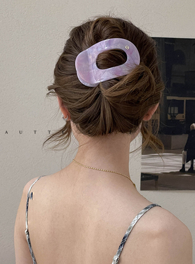 FUNCOCO｜高级感发夹女抓夹后脑勺网红夹子盘发神器鸭嘴夹一字夹