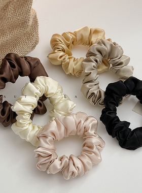 FUNCOCO｜18姆米真丝~无痕款温柔法式小号发圈桑蚕丝大肠圈女头绳