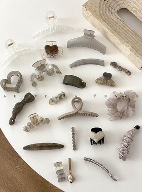 被灰色高级住了︱设计师品牌头饰FUNCOCO精品高端发饰发夹头绳女