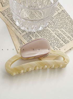 FUNCOCO｜韩国France金标发量少发夹法式气质醋酸鲨鱼夹头发抓夹