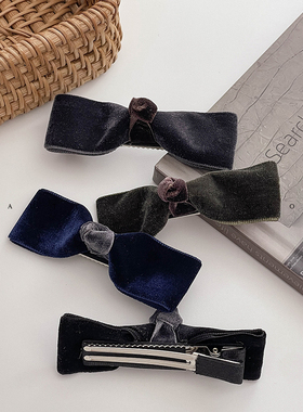 韩国进口蝴蝶结发夹女后脑勺大号一字夹2024年新款高级感网红发饰