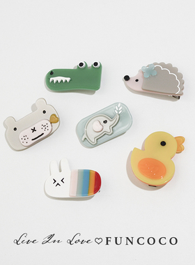 韩国进口可爱动物小发夹女童头饰儿童发卡网红2024新款小女孩夹子