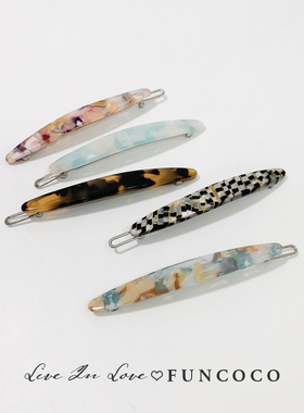 韩国极简醋酸发卡一字夹发夹边夹少女简约森系网红侧边复古小头饰