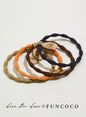 韩国进口高弹力糖果色藕节皮筋扎马尾基础款头绳橡皮筋发圈皮套女