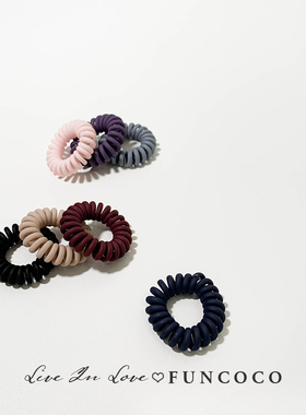 小号不伤发无痕磨砂哑光电话线发圈橡皮筋头绳女细款皮圈皮套皮绳
