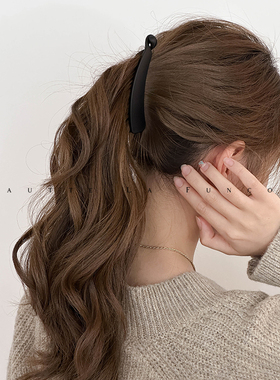 雾面高级质感竖夹女香蕉夹高级感防滑马尾发夹2024新款日韩式发饰