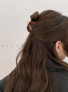 韩国小众极简风小号半夹公主头发夹法式气质高级感鲨鱼夹头发抓夹