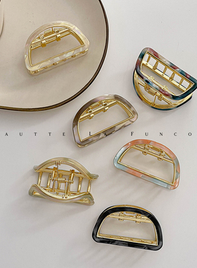 韩式高级感发夹女醋酸气质抓夹小号半扎后脑勺发量少的短烫发头饰