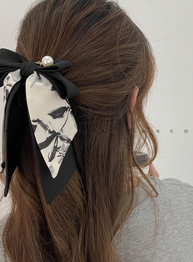 FUNCOCO｜显发量多~蝴蝶结马尾夹气质发夹后脑勺半扎发夹2024头饰