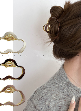 小众高级不撞款~不规则云朵大抓夹鲨鱼夹后脑勺头发夹子新款头饰