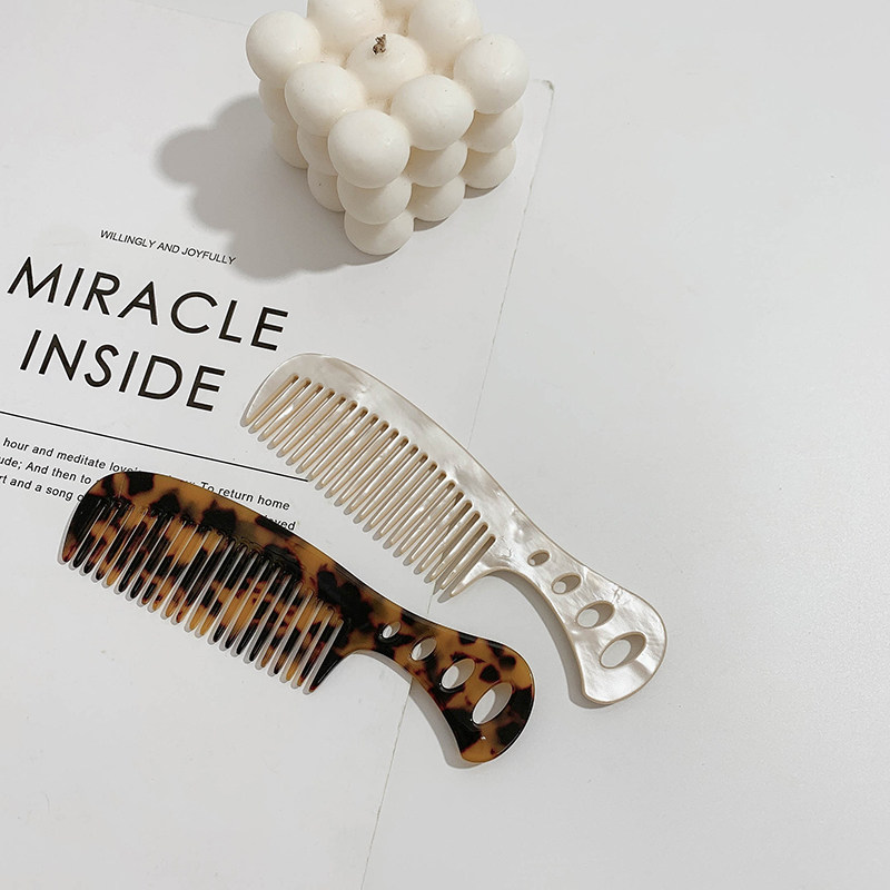 便携高颜值~出口日本耐用精致玳瑁色醋酸小梳子