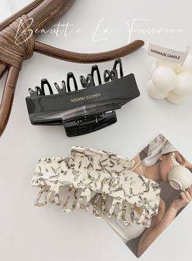 发量多冷淡风鲨鱼夹女秋冬发夹后脑勺抓夹大号头饰夹子发卡高级感