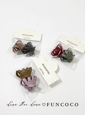 韩国进口莫兰迪色小号抓夹发夹顶夹刘海后脑勺头发夹子精致小巧女