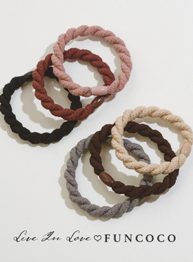 韩国耐用高弹力加粗橡皮筋成人头绳女黑色发绳发圈扎头发简约皮套