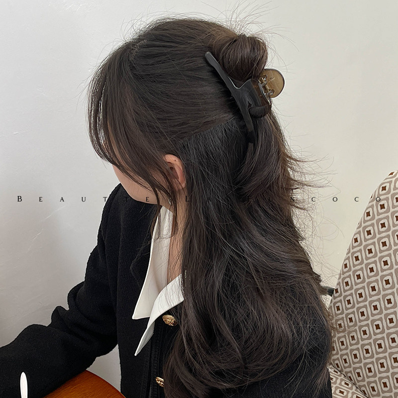 气质网红发量少中号盘发鲨鱼夹