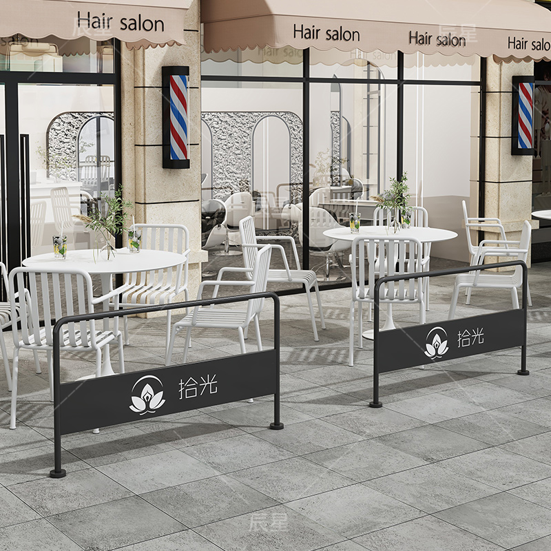 铁艺隔断防可围栏摆甜品面包店停车广告立式护栏移动隔离围挡外