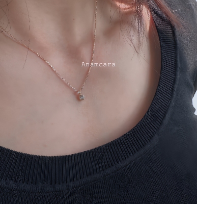 天然拉长石海蓝宝水滴银镀金项链