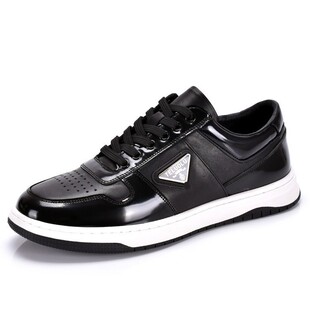 欧洲站2025新款夏季男鞋休闲系带低帮运动鞋真皮韩版百搭潮流板鞋