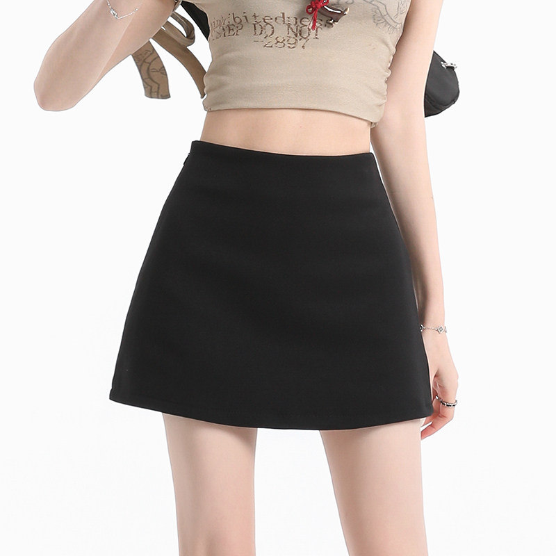 White Suit Skirt for Women, Summer New Style, Petite, Versatile, High-Waisted, Slimming, Anti-Exposure, A-Line, Bodycon Mini Skirt