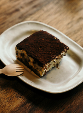 伍杯日式纯色平盘长方形菜盘文艺复古粗陶餐盘早餐盘沙拉盘侘寂