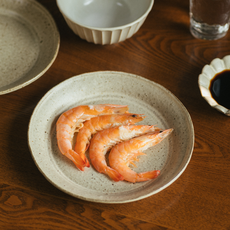 圆形陶泥日式复古陶瓷餐具菜盘