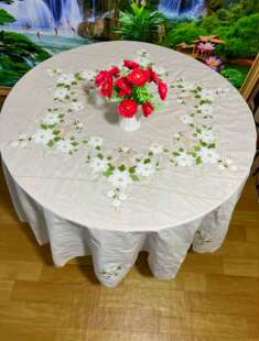 純棉老北京补花大型圆桌布.220*220cm