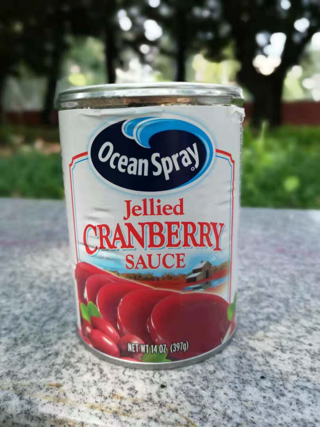 ocean spray美国进口优鲜沛牌蔓越莓果酱397克 火鸡酱 金巴利果酱
