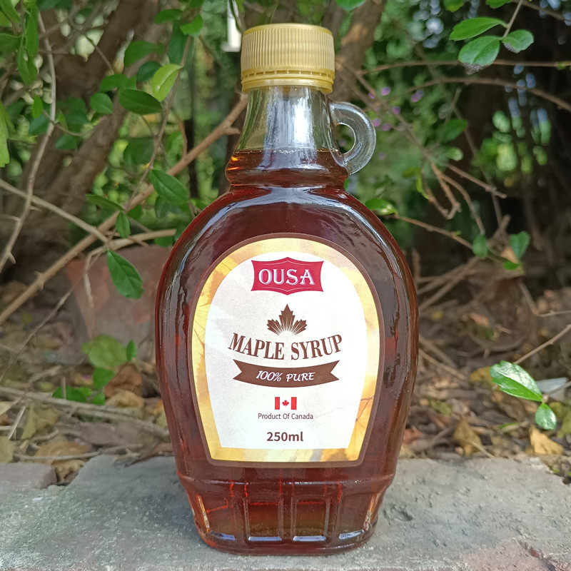 加拿大进口欧萨枫糖浆煎饼调味ousa pure 100%maple syrup 250ml