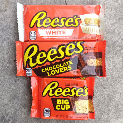 Reese's Peanut Butter Cups Candy瑞斯花生酱夹心牛奶巧克力零食