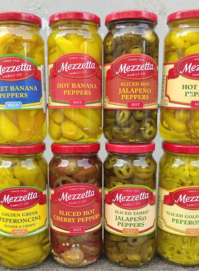 美瑞嗒墨西哥辣椒圈汉堡披萨顶料特辣味MEZZETTA SLICED JALAPENO