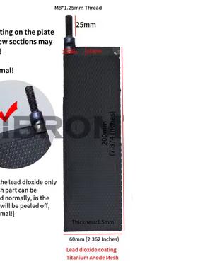 PbO2 Coated Titanium Anode Mesh Size as Shown in Pcture