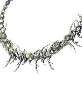 IIIMIII镀银串珠拼接异形项链