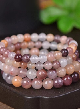 天然金丝玉紫色云灰玛瑙手