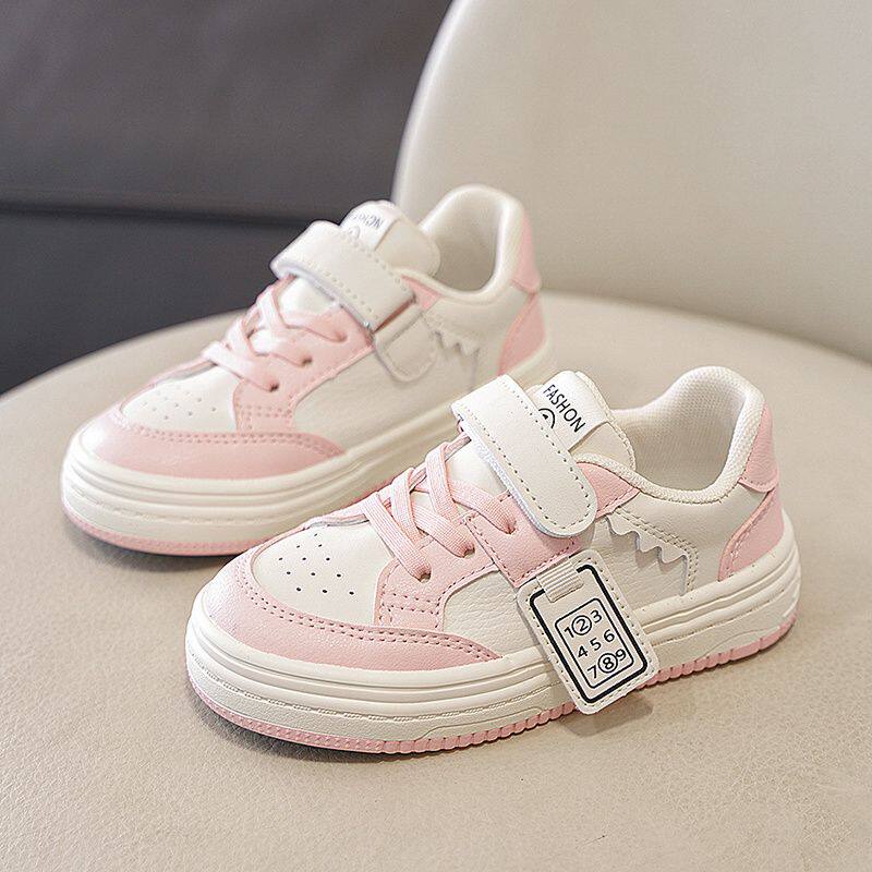 飞耀正品儿童鞋女童小白鞋潮流2024春秋新款男童校园风白色休闲鞋