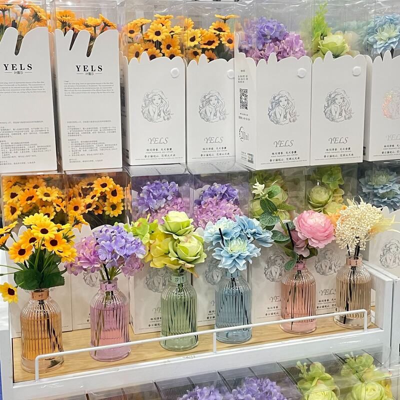 叶露莎插花家居干花无火香薰精油家用藤条香氛卧室内空气清新除味