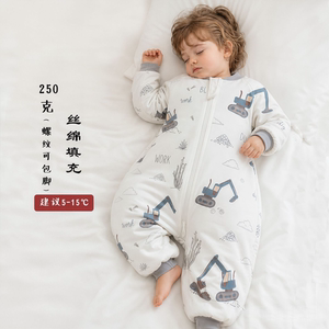 婴儿秋冬分腿睡袋防踢被腿部暗扣