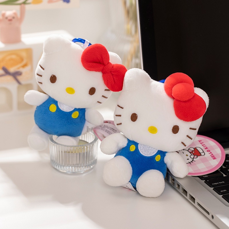 正版三丽鸥Hellokitty猫毛绒小挂件玩具玩偶哈喽kt猫公仔尚绒坊
