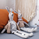 棉麻兔子公仔丹麦兔兔布偶幼儿安抚玩偶穿衣小兔布娃娃 INS日式
