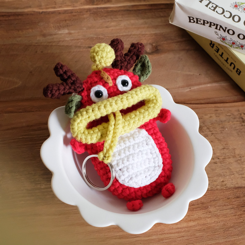 鹿角龙钥匙包手工成品