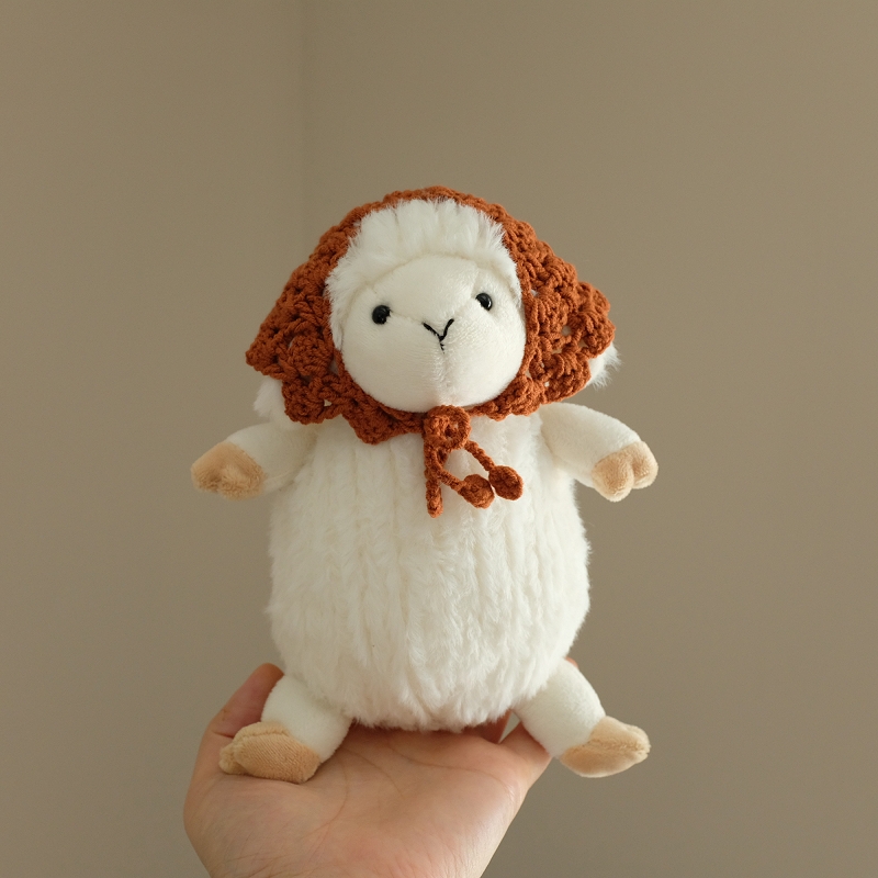 小不点戴头巾毛绒玩具娃娃公仔