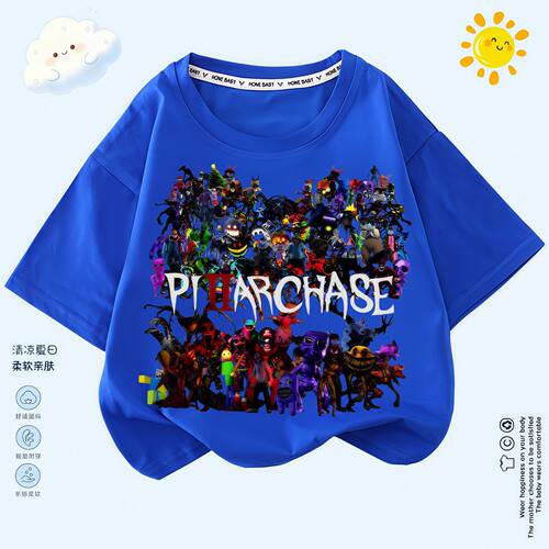 PILLAR CHASE 2 roblox 游戏半袖上衣夏装男女儿童短袖夏季半袖衫