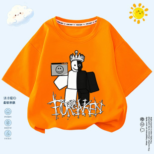 roblox被遗弃衣服儿童短袖t恤夏装纯棉forsaken gubby two time潮